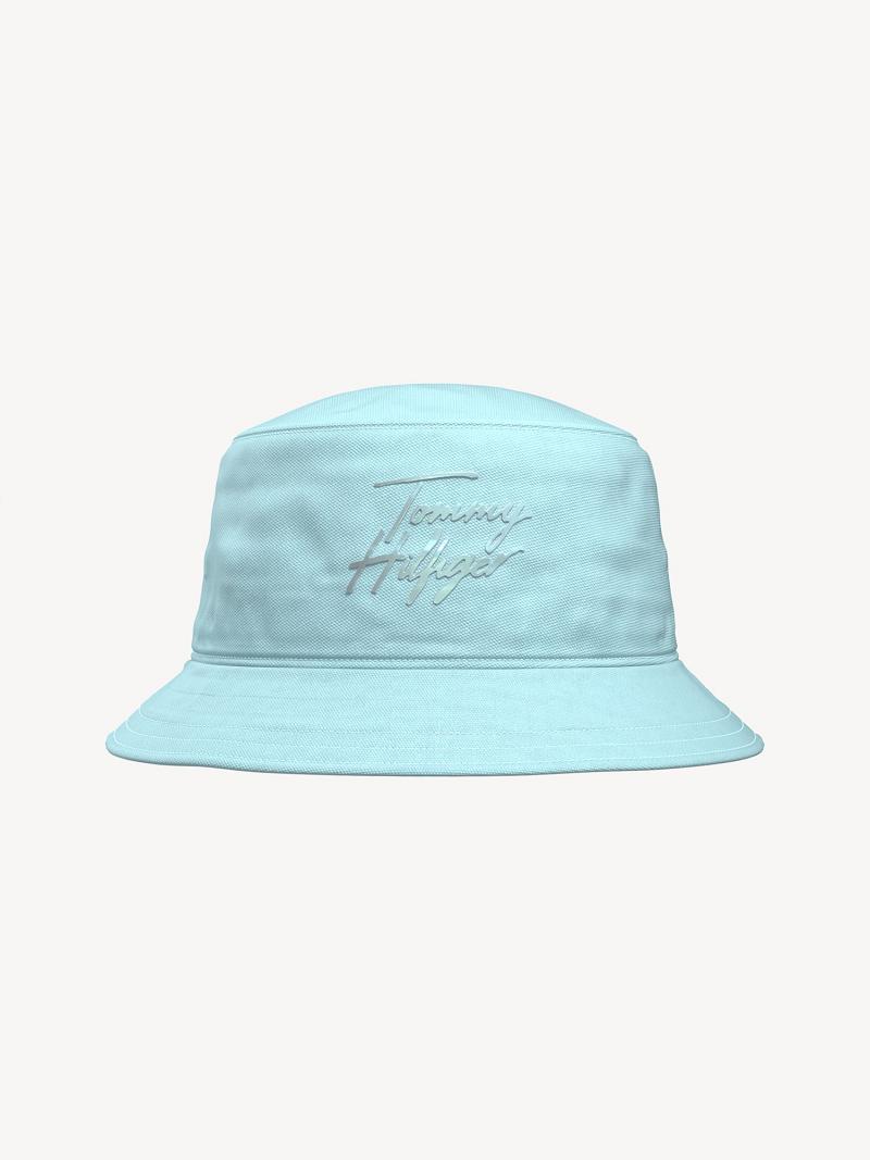 Fiú Tommy Hilfiger Signature Bucket HATS Kék | HU 2363CTV